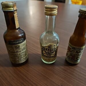 Vintage Mini Liqueur Bottles Set Of 3 (A-37)